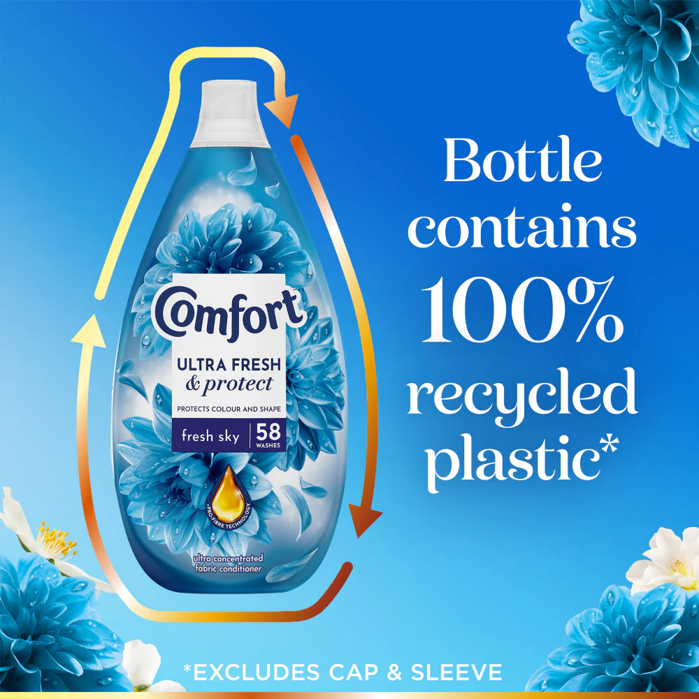 Comfort Ultra Fresh & Protect Fresh Sky Fabric Conditioner 58 Washes 870ml - Image 8