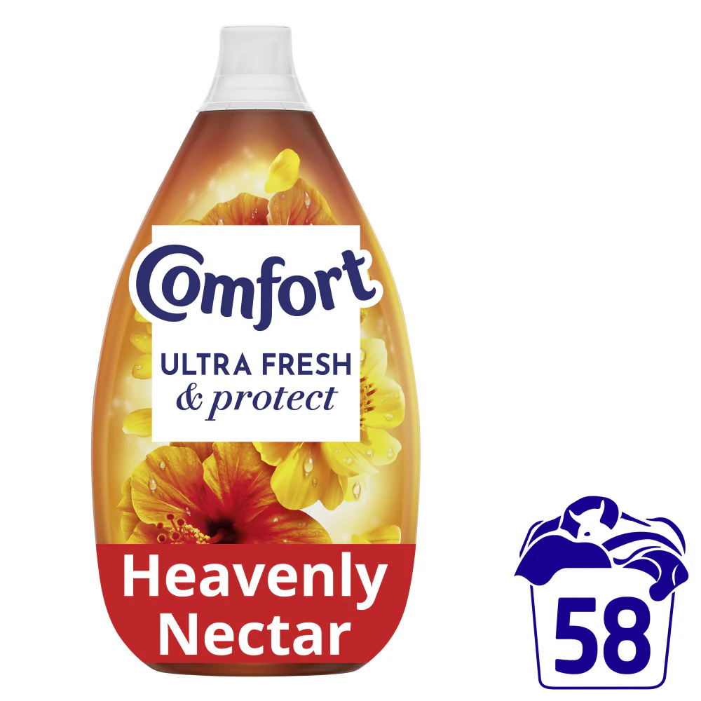 Comfort Ultra Fresh & Protect Heavenly Nectar Fabric Conditioner 58 Washes 870ml - Image 2