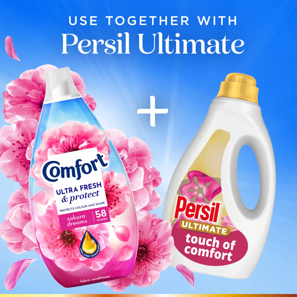 Comfort Ultra Fresh & Protect Heavenly Nectar Sakura Dreams Fabric Conditioner 58 Washes 870ml - Image 5