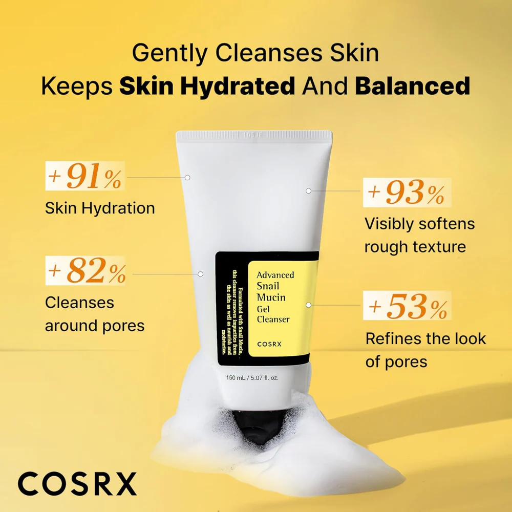 CosRx Advanced Snail Mucin Power Gel Cleanser 150ml - Image 3