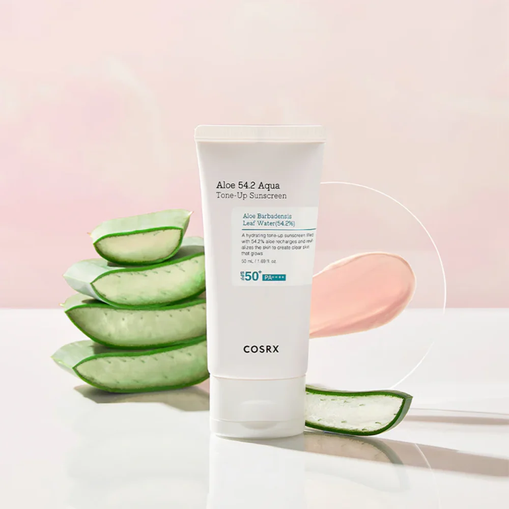 CosRx Aloe 54.2 Aqua Tone-Up Sunscreen PA++++ SPF50+ 50ml - Image 2