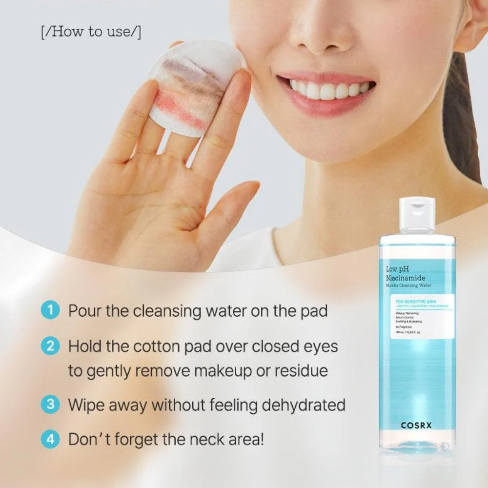 CosRx Low pH Niacinamide Micellar Cleansing Water 400ml - Image 9
