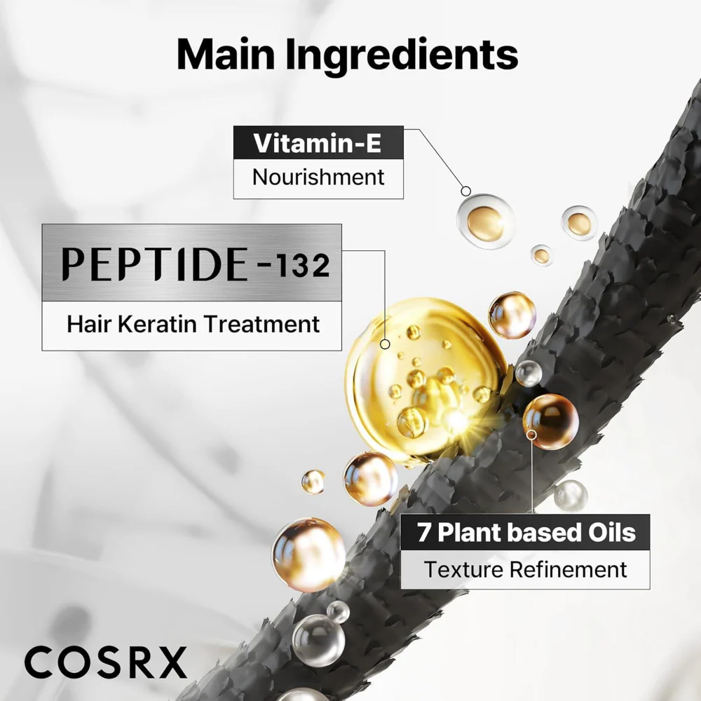CosRx Peptide 132 Ultra Perfect Hair Bonding Oil Serum 28ml - Image 5