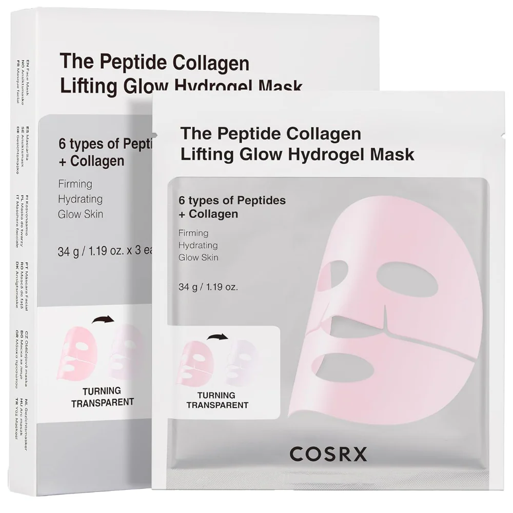 CosRx The Peptide Collagen Lifting Glow Hydrogel Sheet Mask 3 x 34g - Image 2