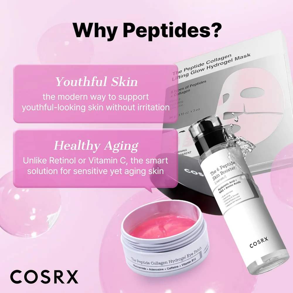 CosRx The Peptide Collagen Lifting Glow Hydrogel Sheet Mask 3 x 34g - Image 9