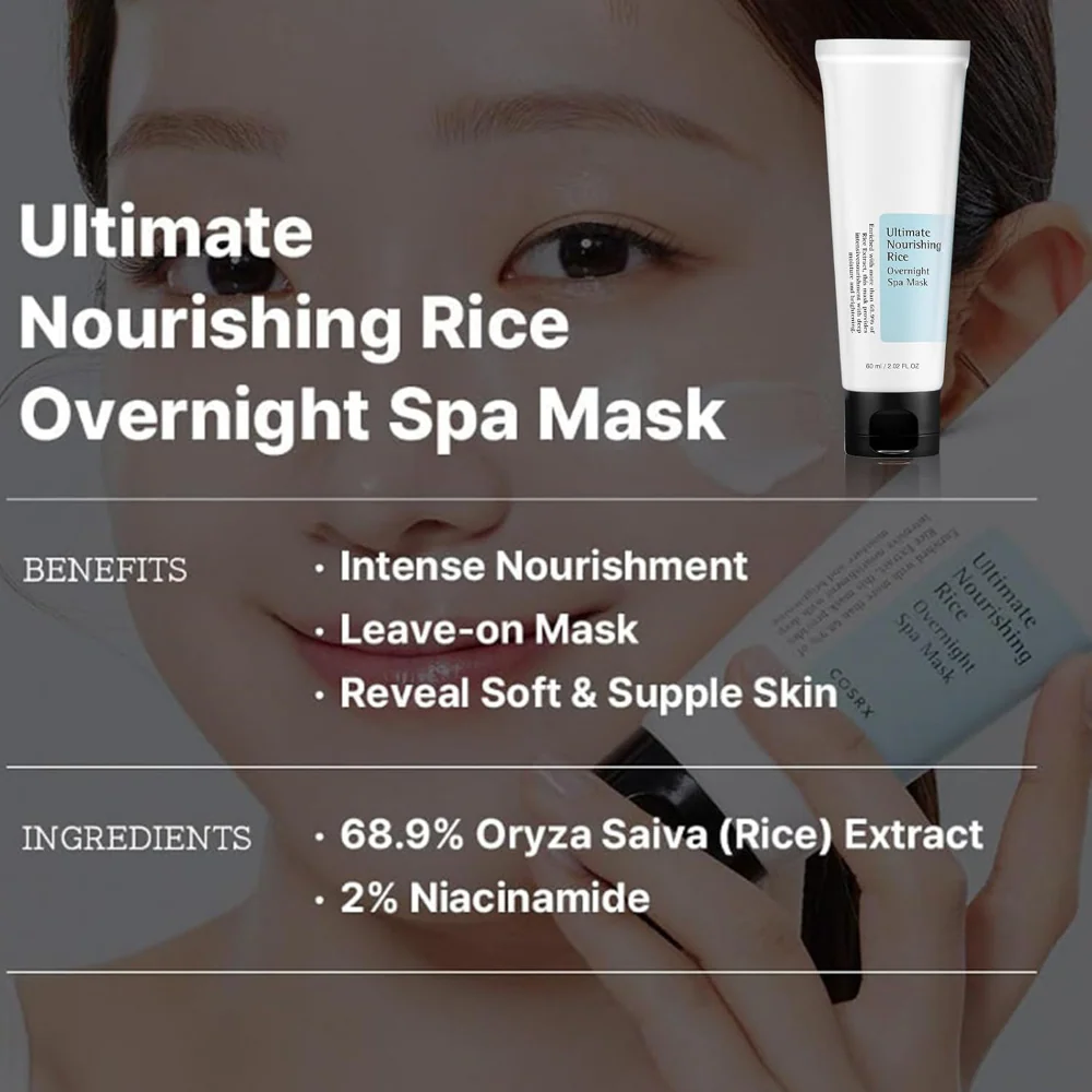 CosRx Ultimate Nourishing Rice Overnight Spa Mask 60ml - Image 4