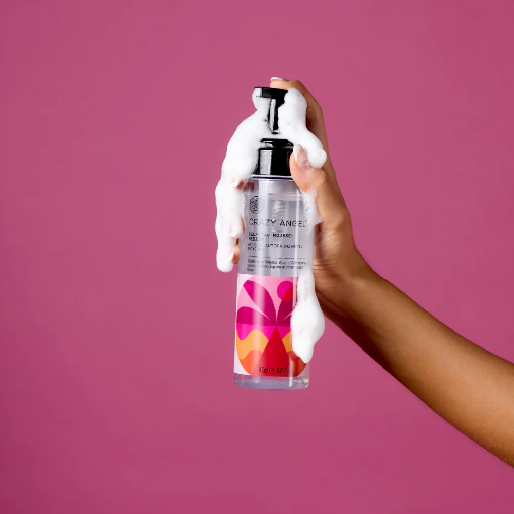 Crazy Angel Clear Self-Tan Mousse 200ml - Image 3