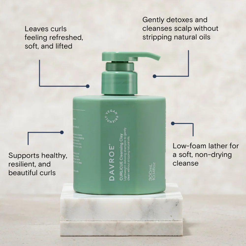Davroe CURLiCUE Cleansing Clay Lightweight Detoxing Shampoo 300ml - Image 3