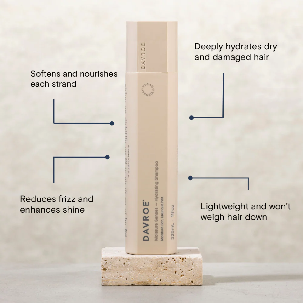 Davroe Moisture Senses Hydrating Shampoo 325ml - Image 4