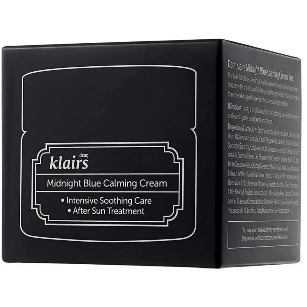 Dear, Klairs Midnight Blue Calming Cream 30g - Image 2