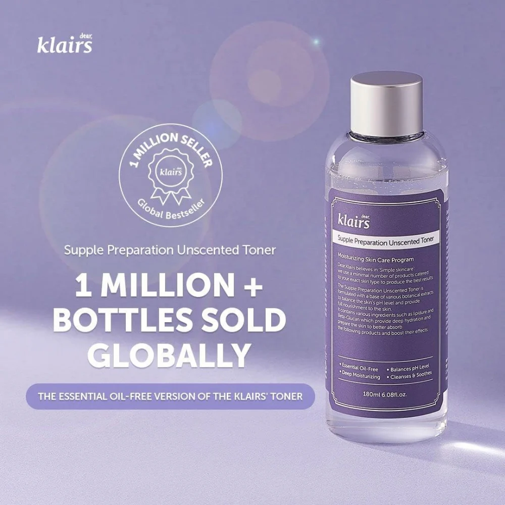 Dear, Klairs Supple Preparation Facial Toner Unscented 180ml - Image 3