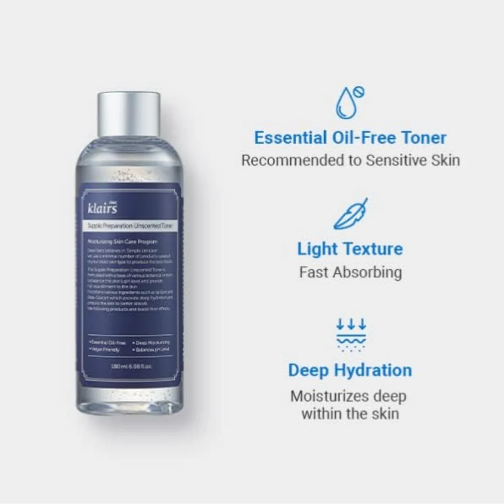 Dear, Klairs Supple Preparation Facial Toner Unscented 180ml - Image 4