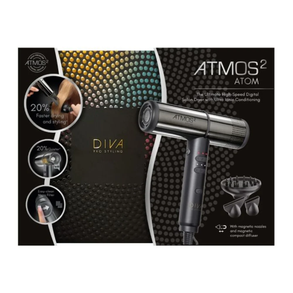 Diva Pro Atmos II Atom High Speed Digital Hair Dryer - Image 6