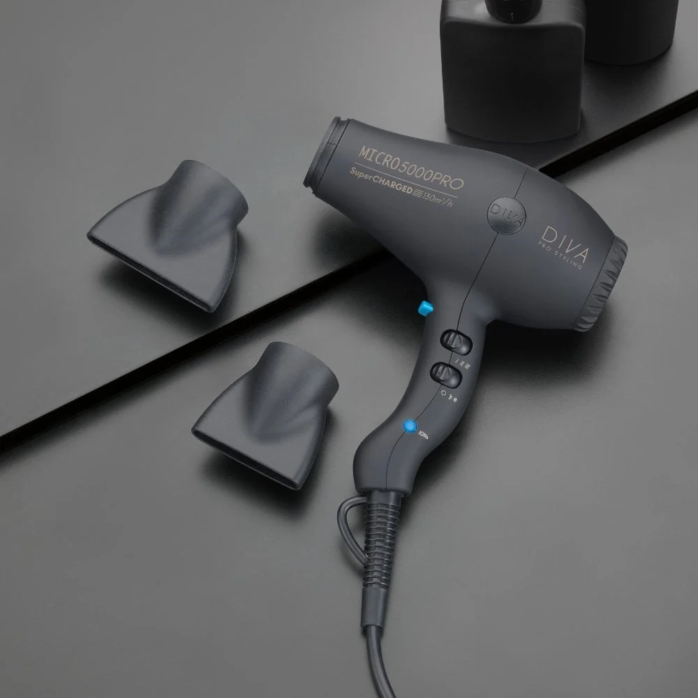 Diva Pro Micro 5000 Pro Hair Dryer Black - Image 5