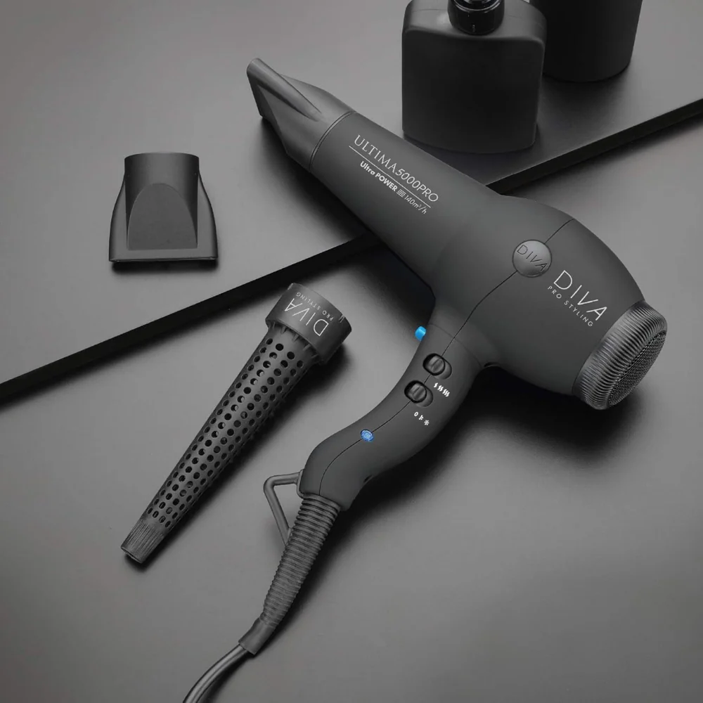 Diva Pro Ultima 5000 Pro Hair Dryer Black - Image 2