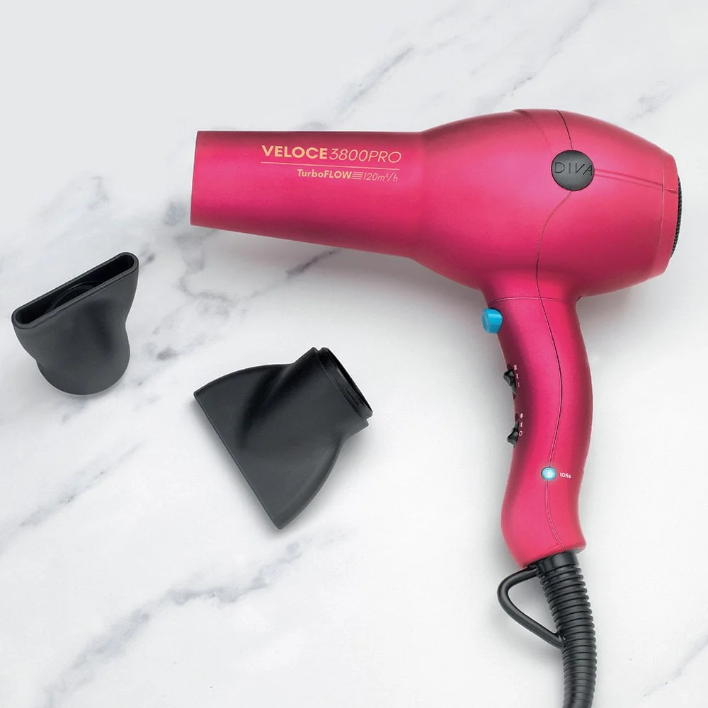Diva Pro Veloce 3800 Pro Hair Dryer Pink - Image 5