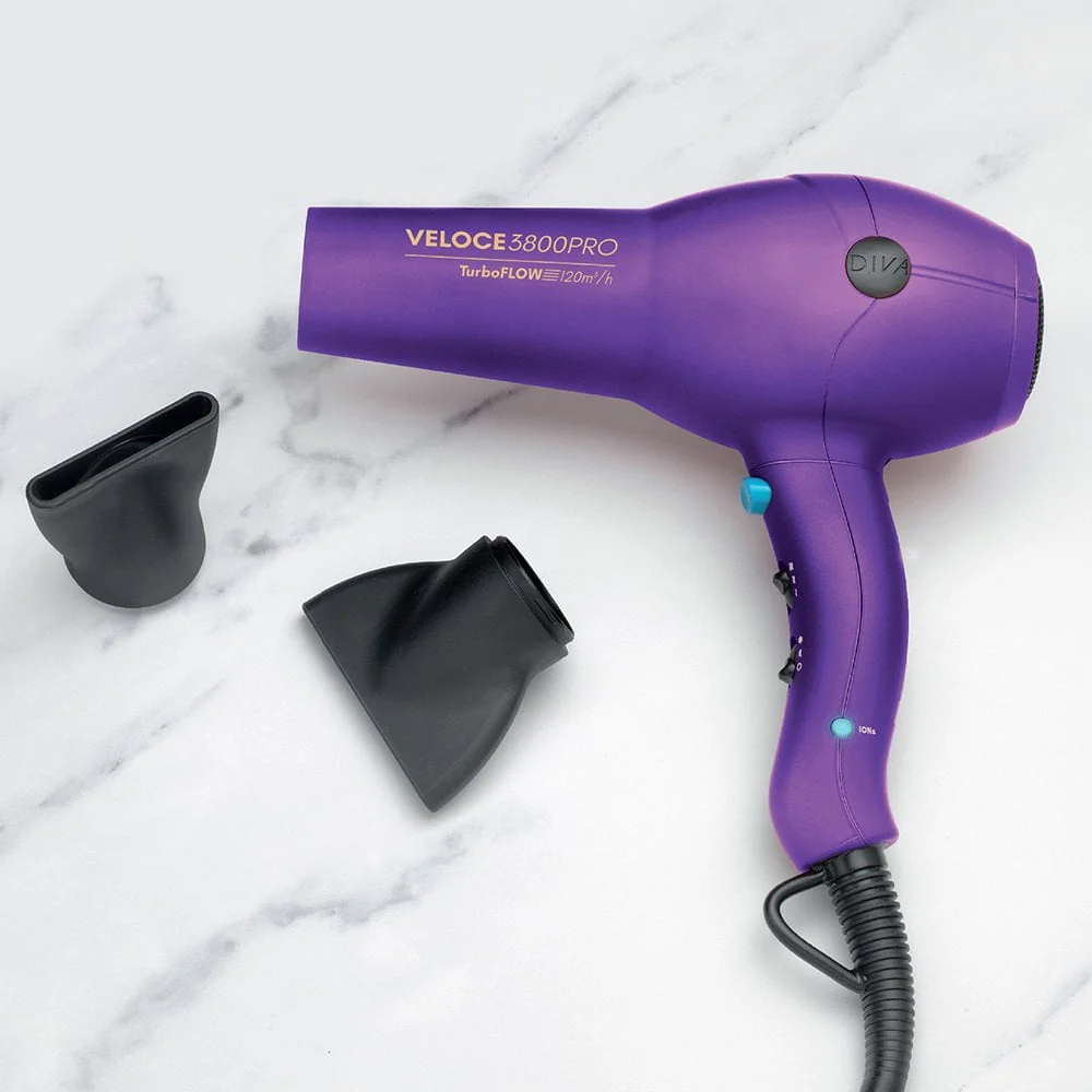 Diva Pro Veloce 3800 Pro Hair Dryer Purple - Image 5