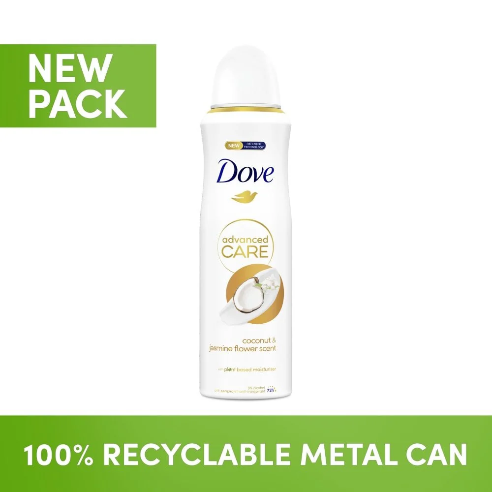 Dove Advanced Care 72h Coconut & Jasmine Flower Anti-Perspirant Deodorant Spray 200ml - Image 8