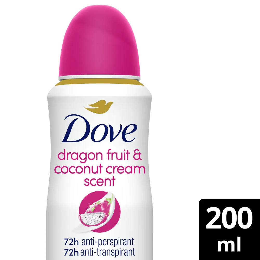 Dove Advanced Care 72h Go Fresh Dragonfruit & Coconut Anti-Perspirant Deodorant Spray 200ml - Image 2