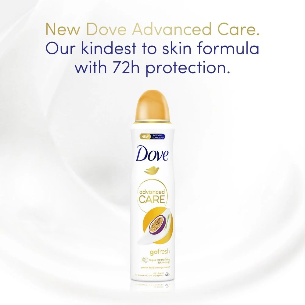 Dove Advanced Care 72h Go Fresh Passion Fruit & Lemongrass Anti-Perspirant Deodorant Spray 200ml - Image 5