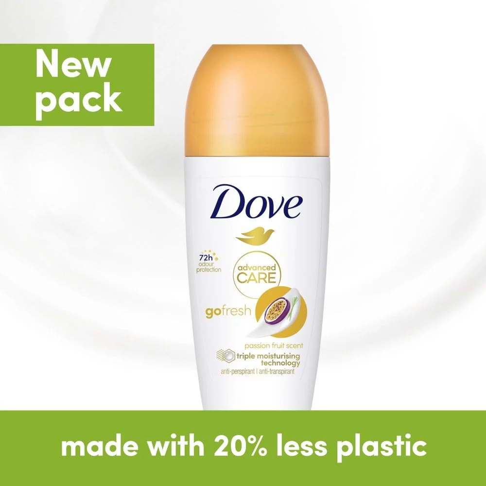 Dove Advanced Care 72h Go Fresh Passionfruit Anti-Perspirant Deodorant Roll-On 50ml - Image 6
