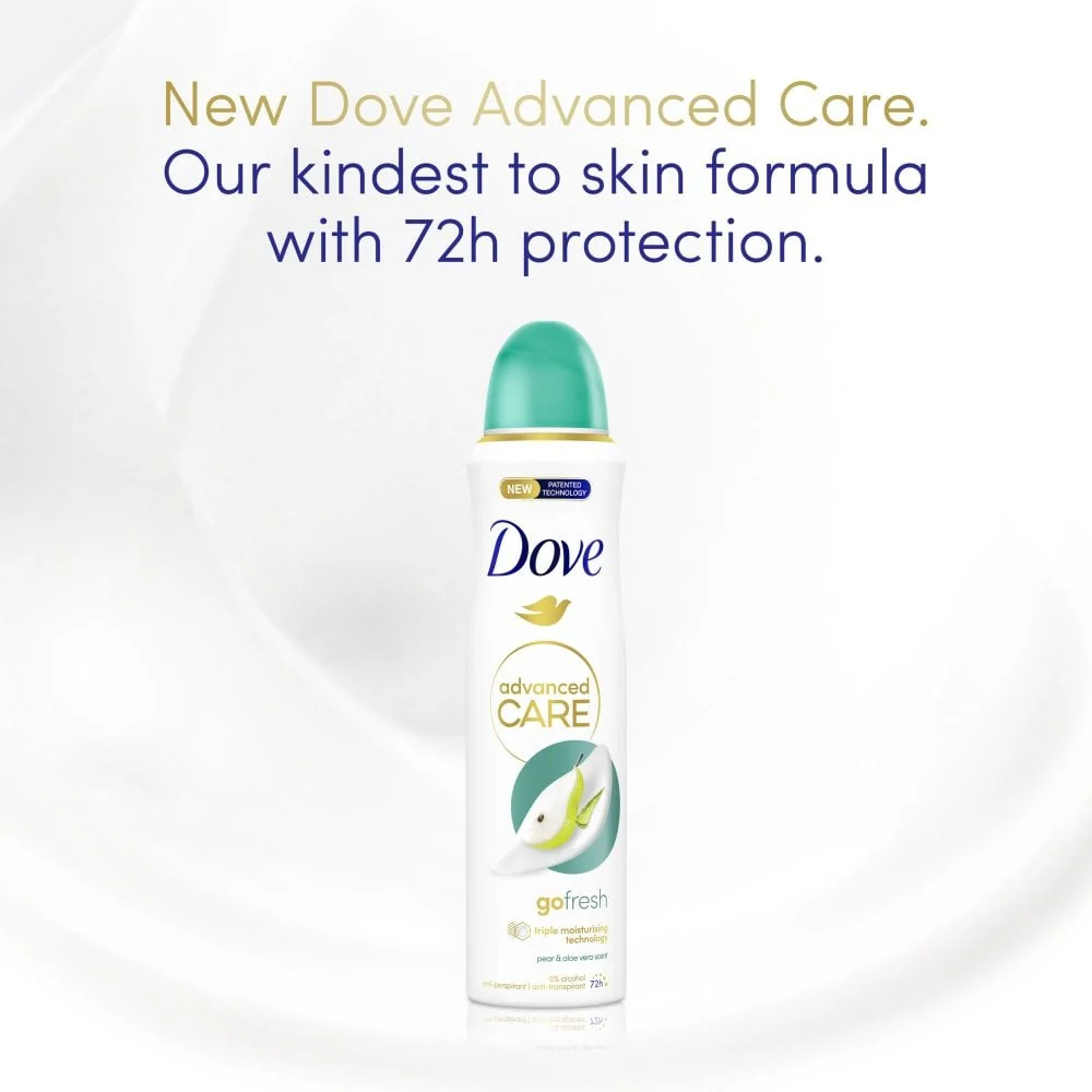 Dove Advanced Care 72h Go Fresh Pear & Aloe Vera Anti-Perspirant Deodorant Spray 200ml - Image 5