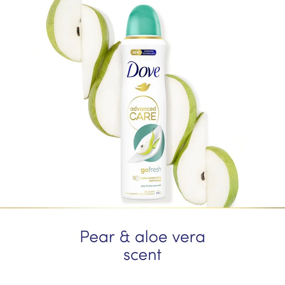 Dove Advanced Care 72h Go Fresh Pear & Aloe Vera Anti-Perspirant Deodorant Spray 200ml - Image 6