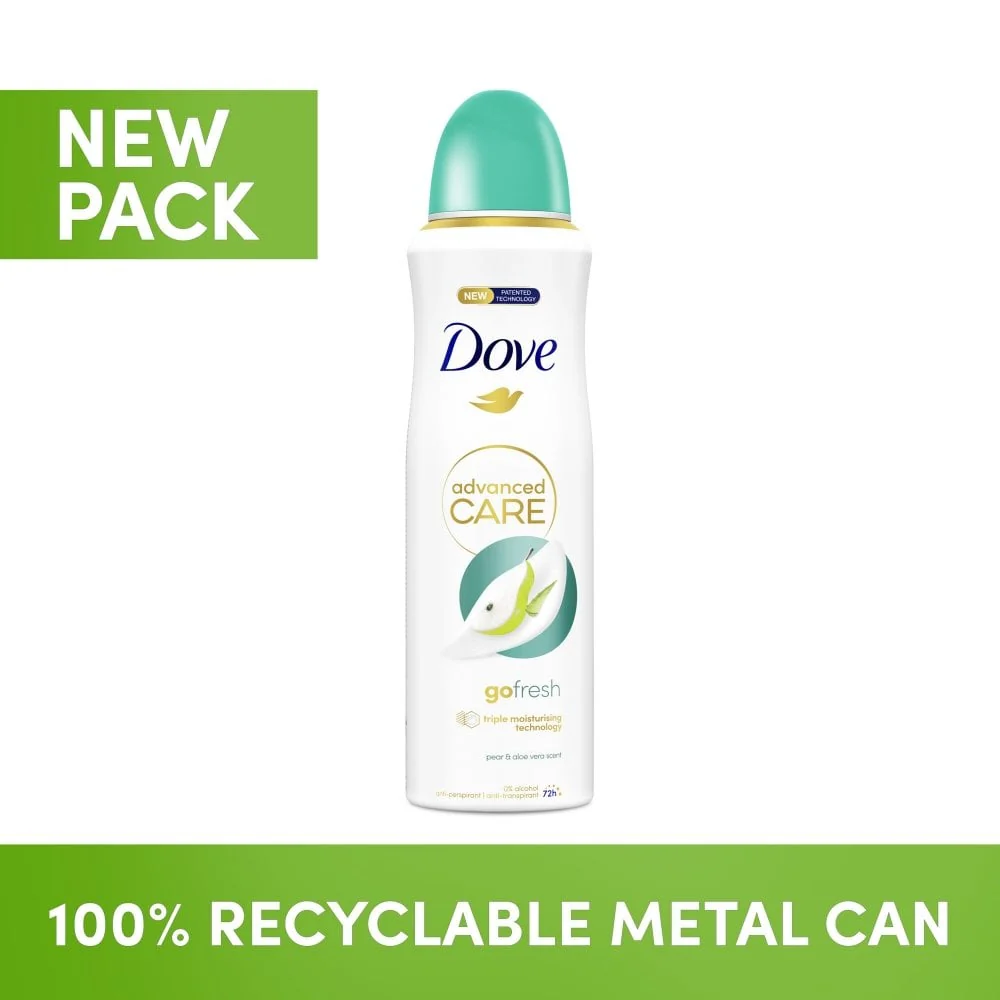 Dove Advanced Care 72h Go Fresh Pear & Aloe Vera Anti-Perspirant Deodorant Spray 200ml - Image 8