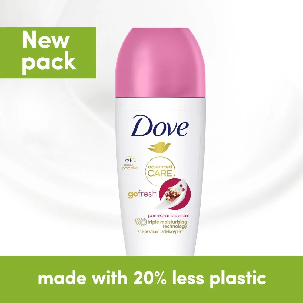 Dove Advanced Care 72h Go Fresh Pomegranate Anti-Perspirant Deodorant Roll-On 50ml - Image 6