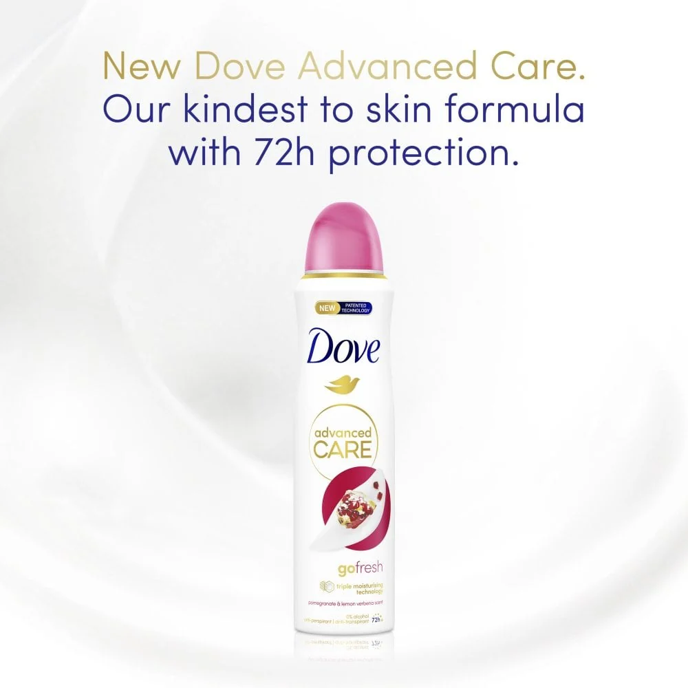 Dove Advanced Care 72h Go Fresh Pomegranate & Lemon Verbena Anti-Perspirant Deodorant Spray 200ml - Image 5