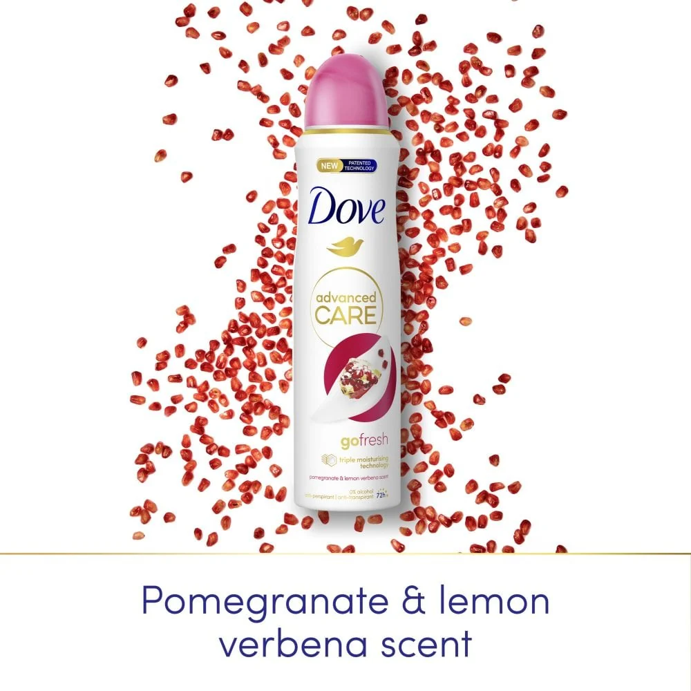Dove Advanced Care 72h Go Fresh Pomegranate & Lemon Verbena Anti-Perspirant Deodorant Spray 200ml - Image 6
