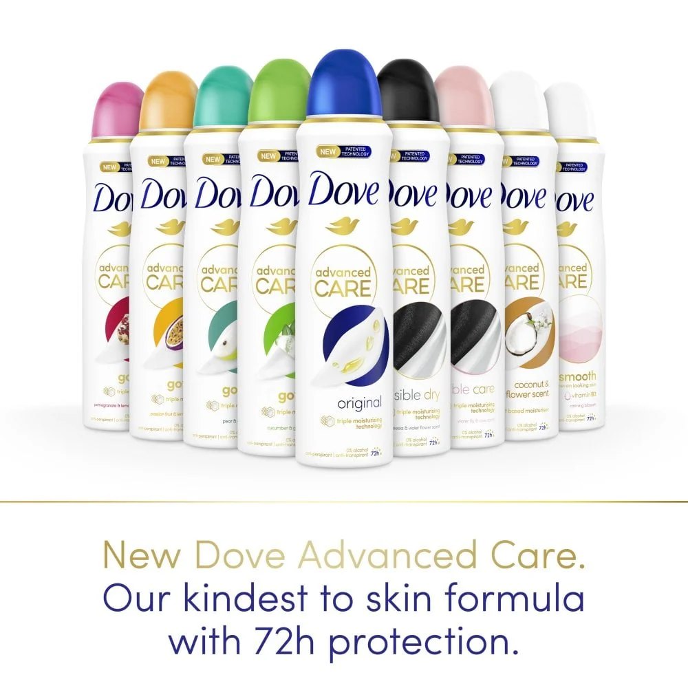 Dove Advanced Care 72h Invisible Dry White Freesia & Violet Flower Anti-Perspirant Deodorant Spray 200ml - Image 3