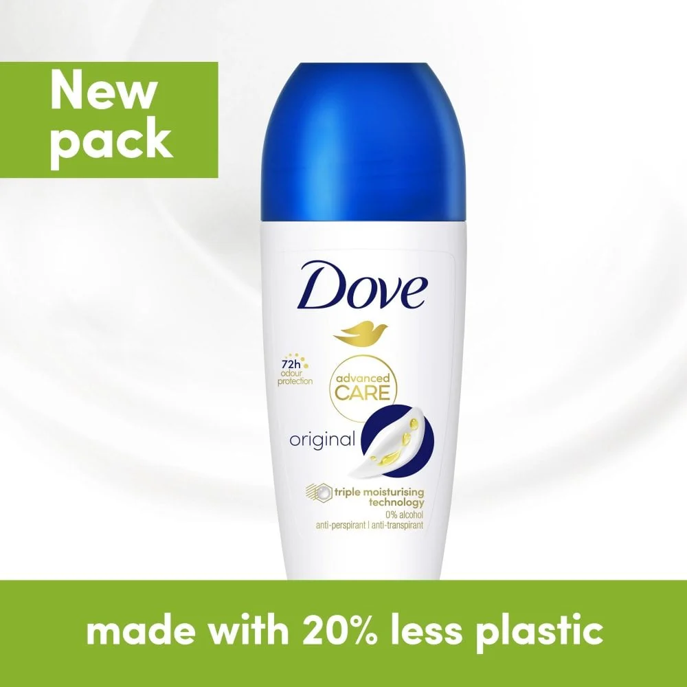 Dove Advanced Care 72h Original Anti-Perspirant Deodorant Roll-On 50ml - Image 6