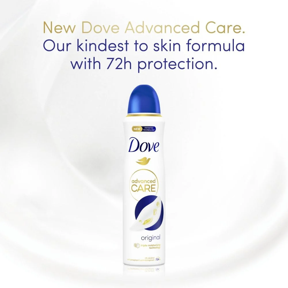 Dove Advanced Care 72h Original Anti-Perspirant Deodorant Spray 200ml - Image 4