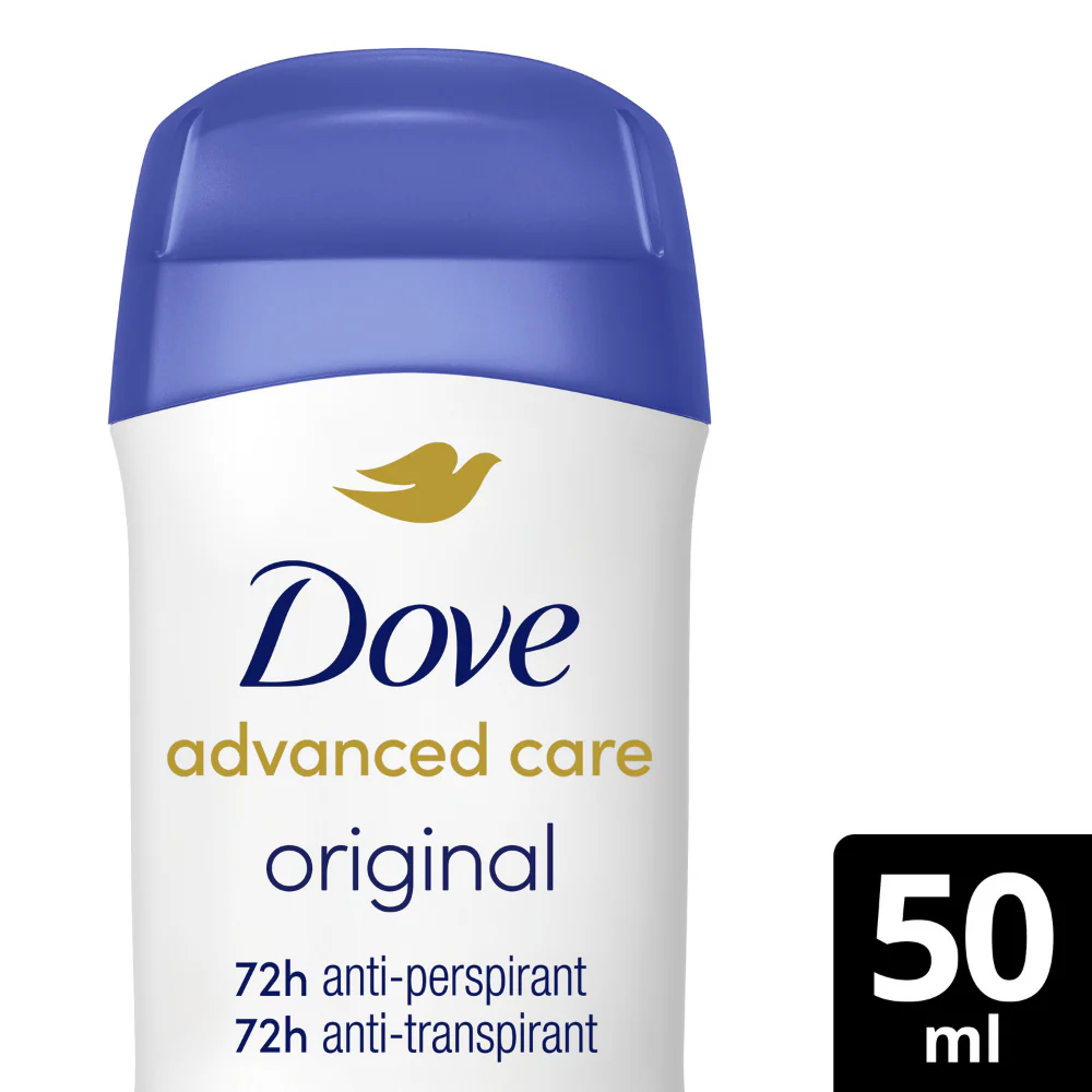 Dove Advanced Care 72h Original Anti-Perspirant Deodorant Stick 50ml - Image 2