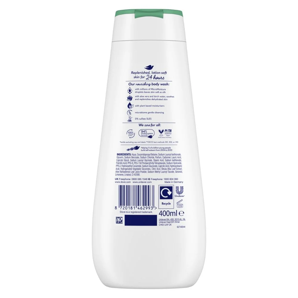 Dove Advanced Care Hydrating Care Body Wash 400ml - Image 2