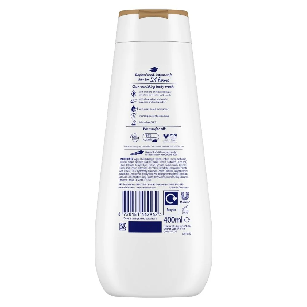 Dove Advanced Care Pampering Body Wash 400ml - Image 2