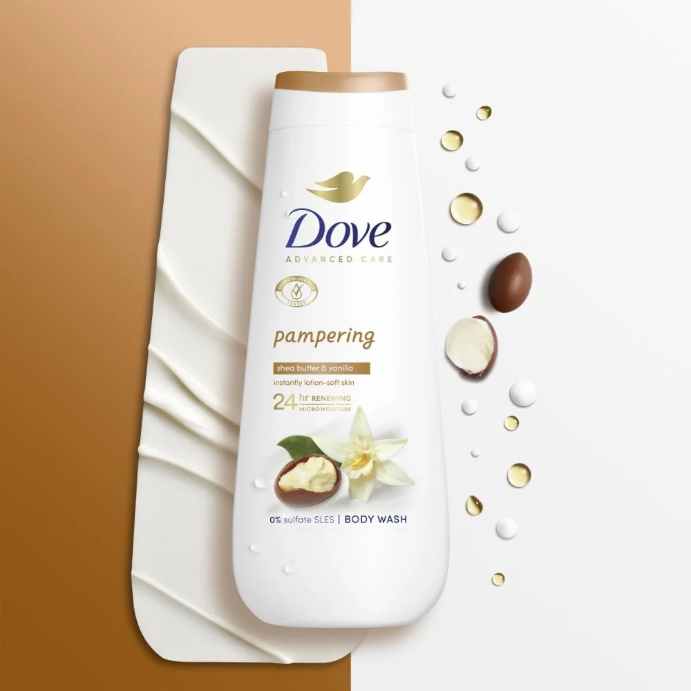 Dove Advanced Care Pampering Body Wash 400ml - Image 4