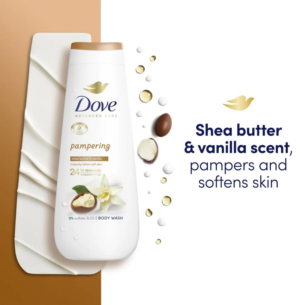 Dove Advanced Care Pampering Body Wash 400ml - Image 5
