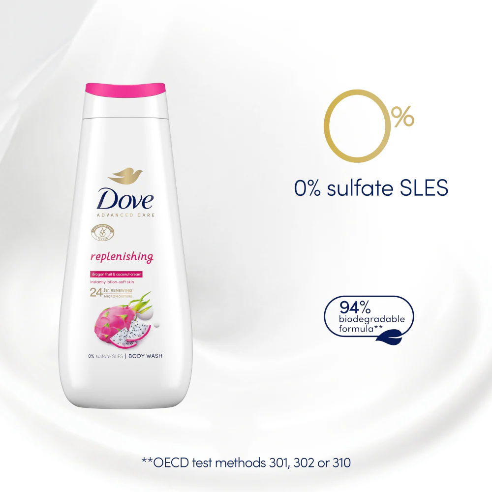 Dove Advanced Care Replenishing Body Wash 400ml - Image 3