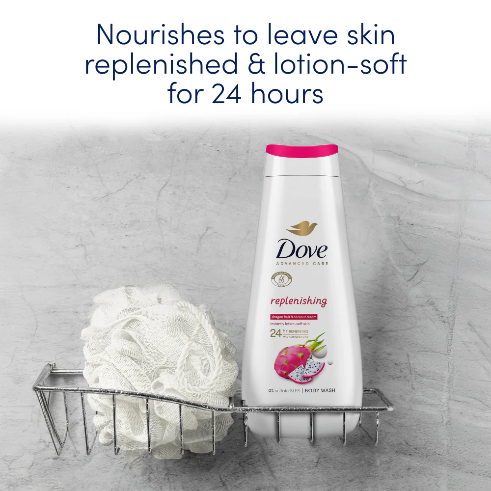 Dove Advanced Care Replenishing Body Wash 400ml - Image 5
