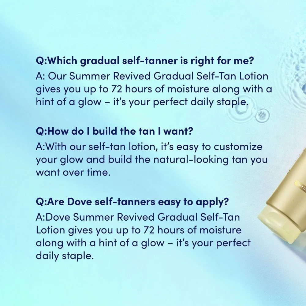 Dove Body Love Summer Revived Self-Tanning Body Lotion Light & Dark Twin 2 x 200ml - Image 5