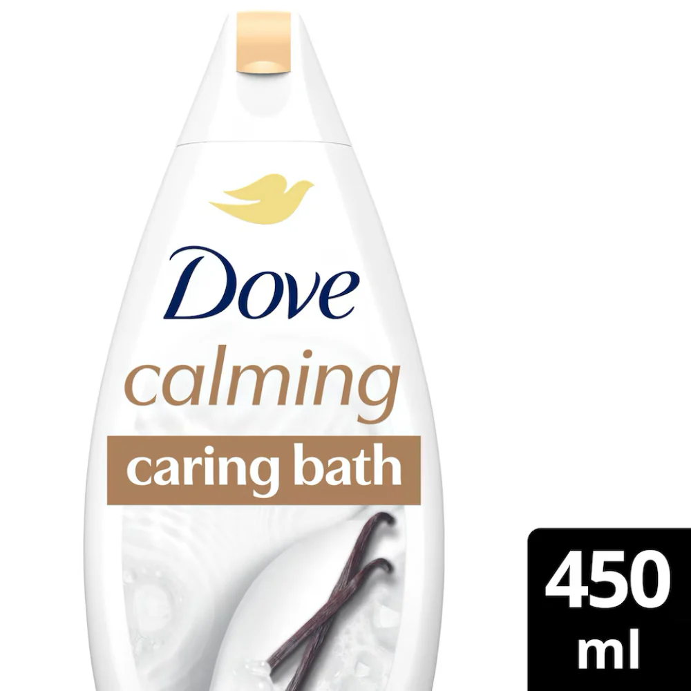 Dove Calming Caring Bath Soak 450ml - Image 2