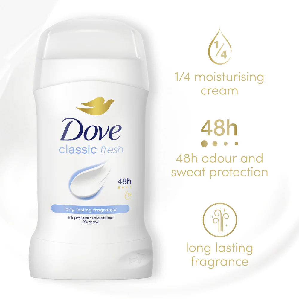 Dove Classic Fresh 48h Anti-Perspirant Deodorant Stick 50ml - Image 3