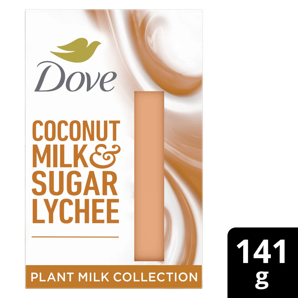Dove Coconut Milk & Sugar Lychee Plant Milk Cleansing Bar 141g - Image 2