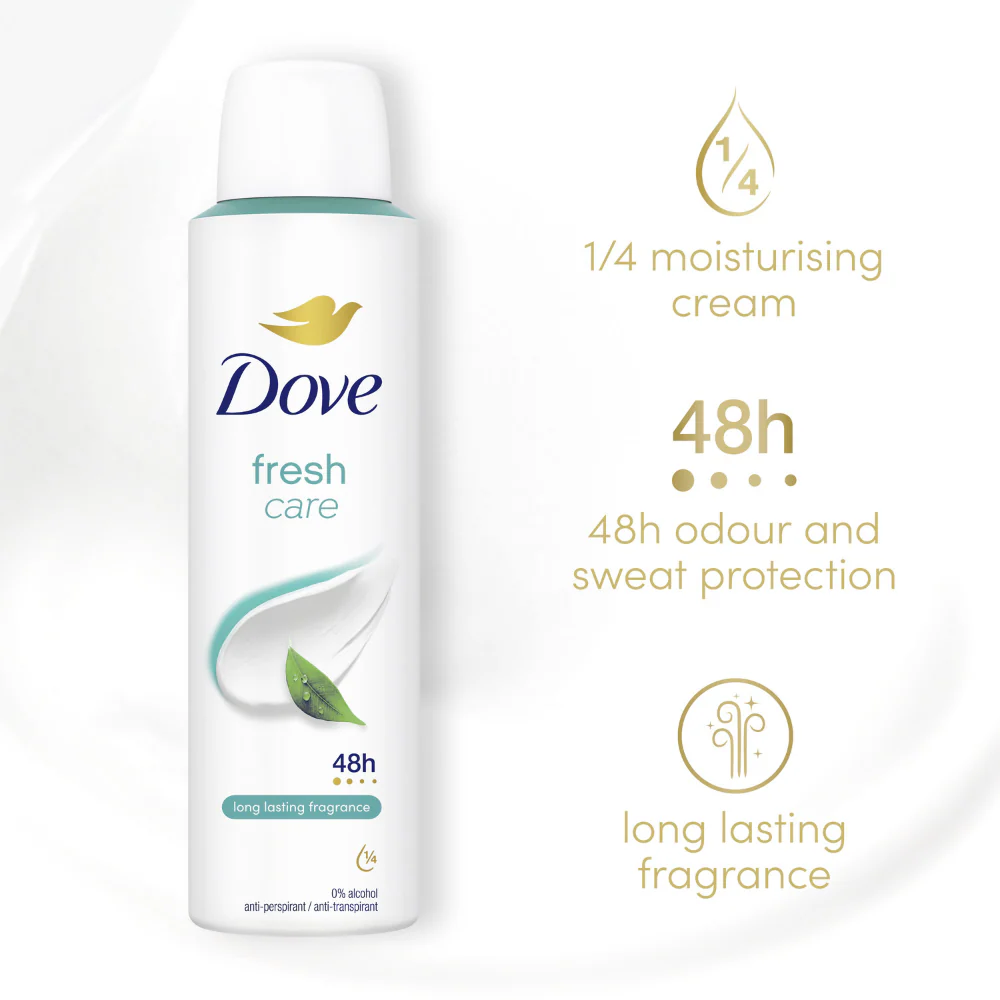 Dove Fresh Care 48h Anti-Perspirant Deodorant Spray 150ml - Image 3