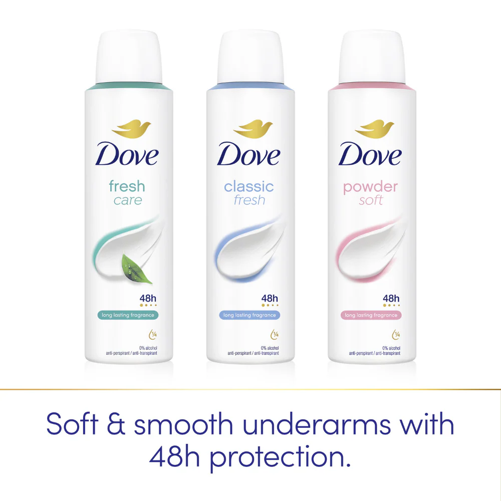 Dove Fresh Care 48h Anti-Perspirant Deodorant Spray 200ml - Image 4