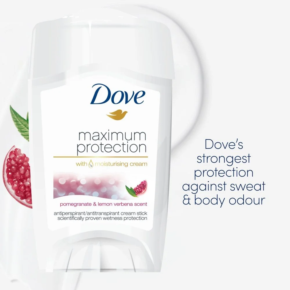 Dove Maximum Protection 48h Pomegranate & Lemon Verbena Anti-Perspirant Deodorant Stick 45ml - Image 3