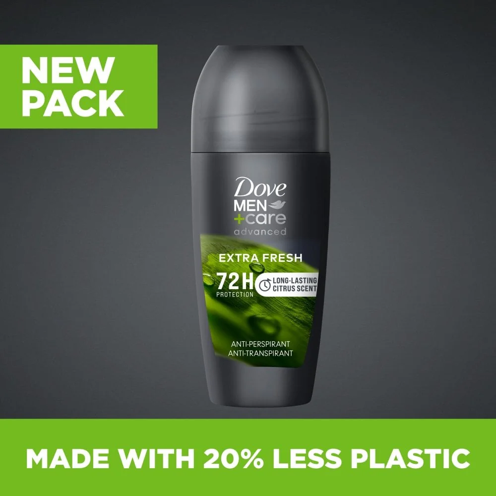 Dove Men Advanced Care 72h Extra Fresh Citrus Anti-Perspirant Deodorant Roll-On 50ml - Image 6