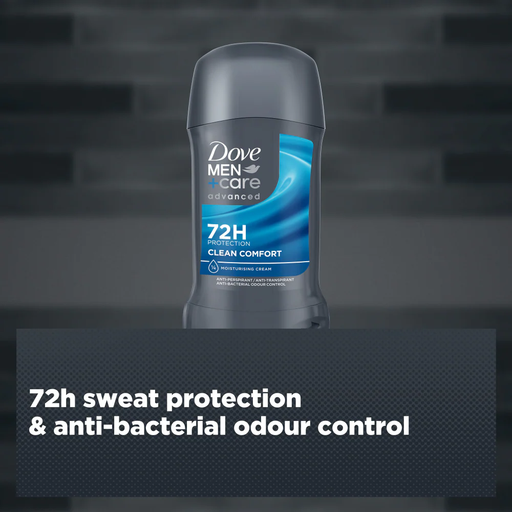 Dove Men+Care Advanced 72h Clean Comfort Anti-Perspirant Deodorant Roll-On 50ml - Image 3